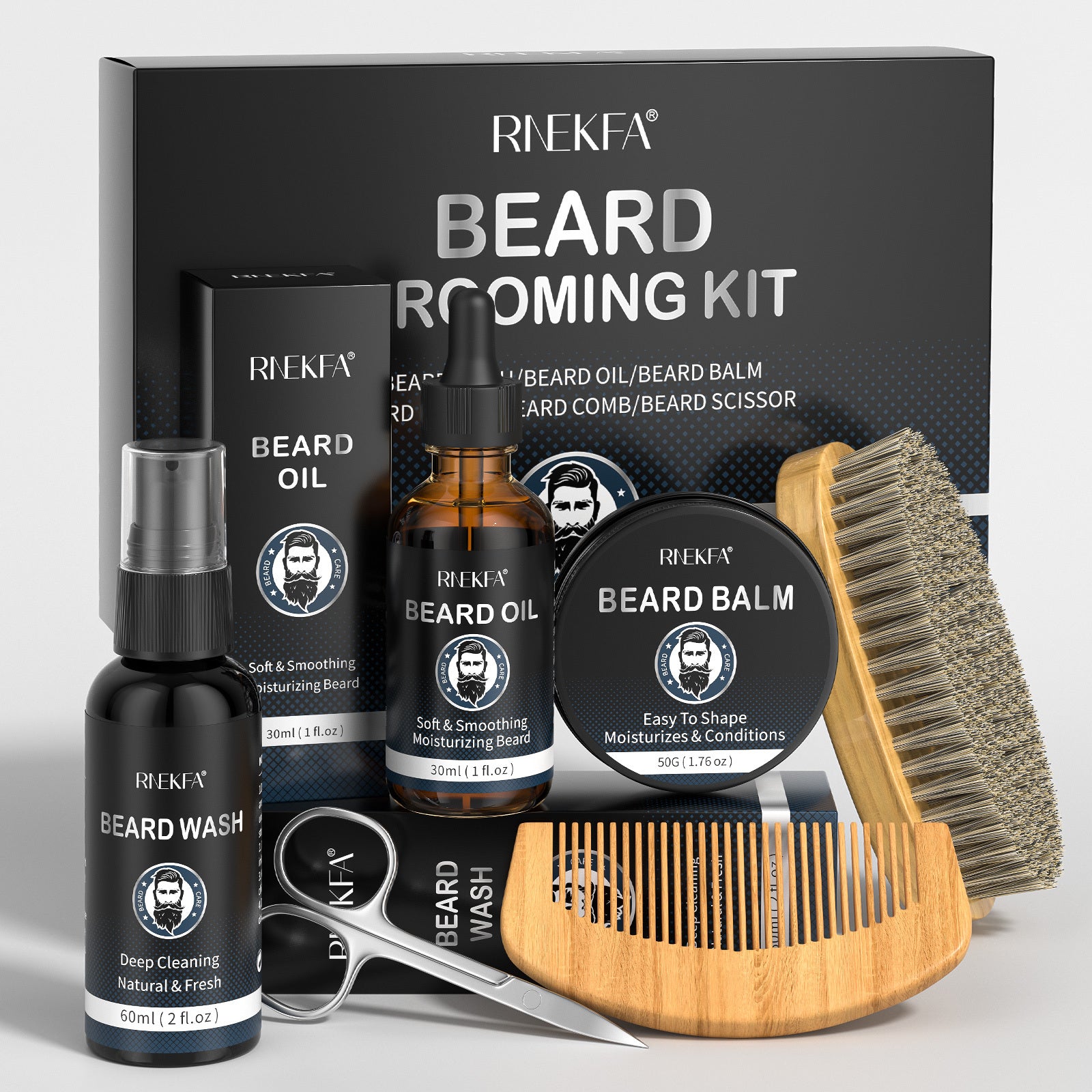 Beard Grooming Kit Gift Set
