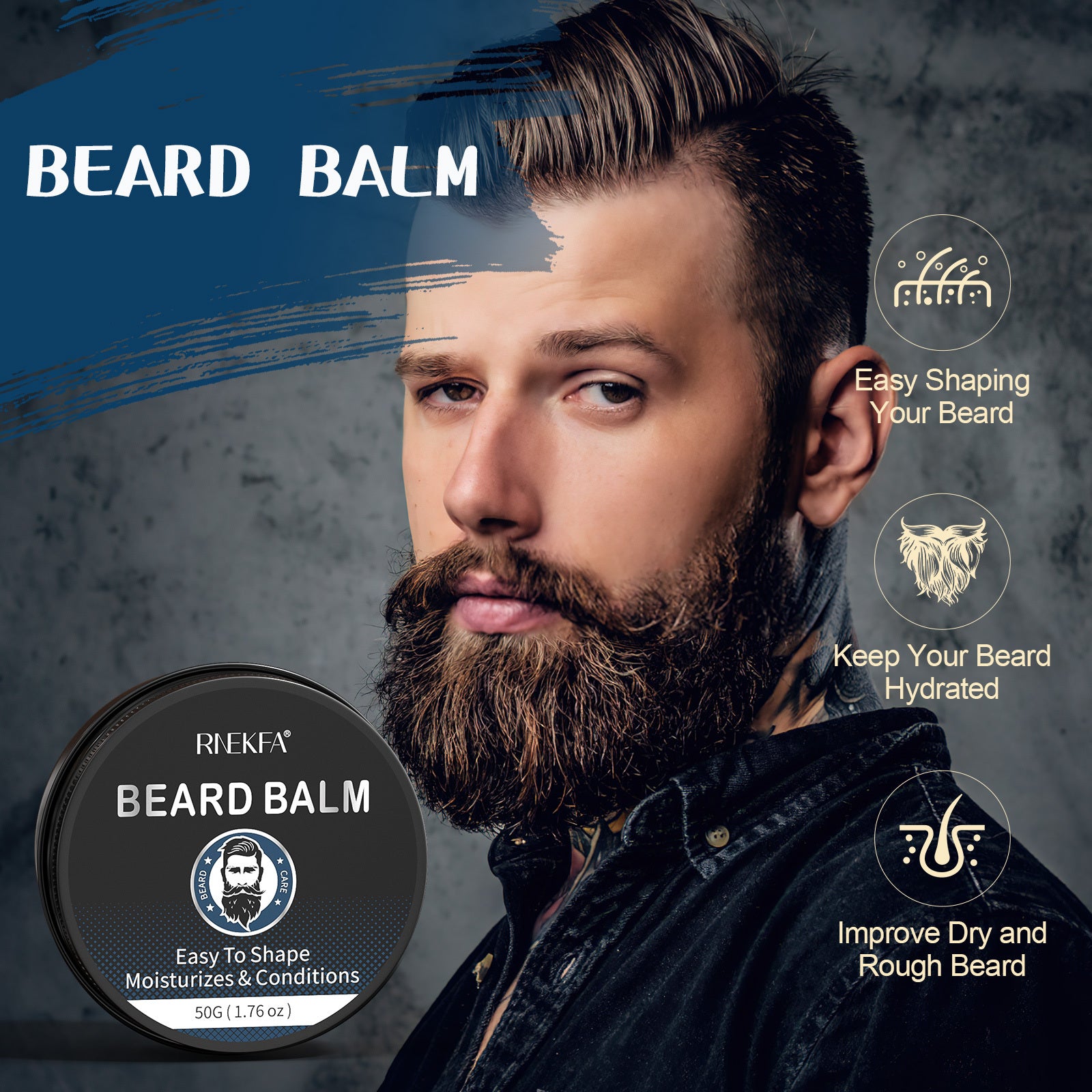 Natural Oil Beard Grooming Kit Gift Set