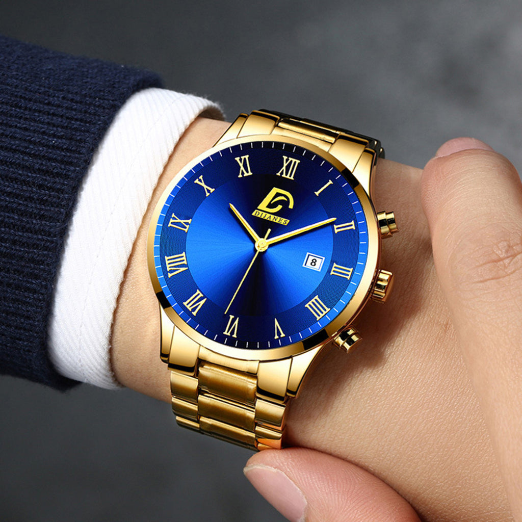 3pcs Stainless Steel Casual Watch Gift Set