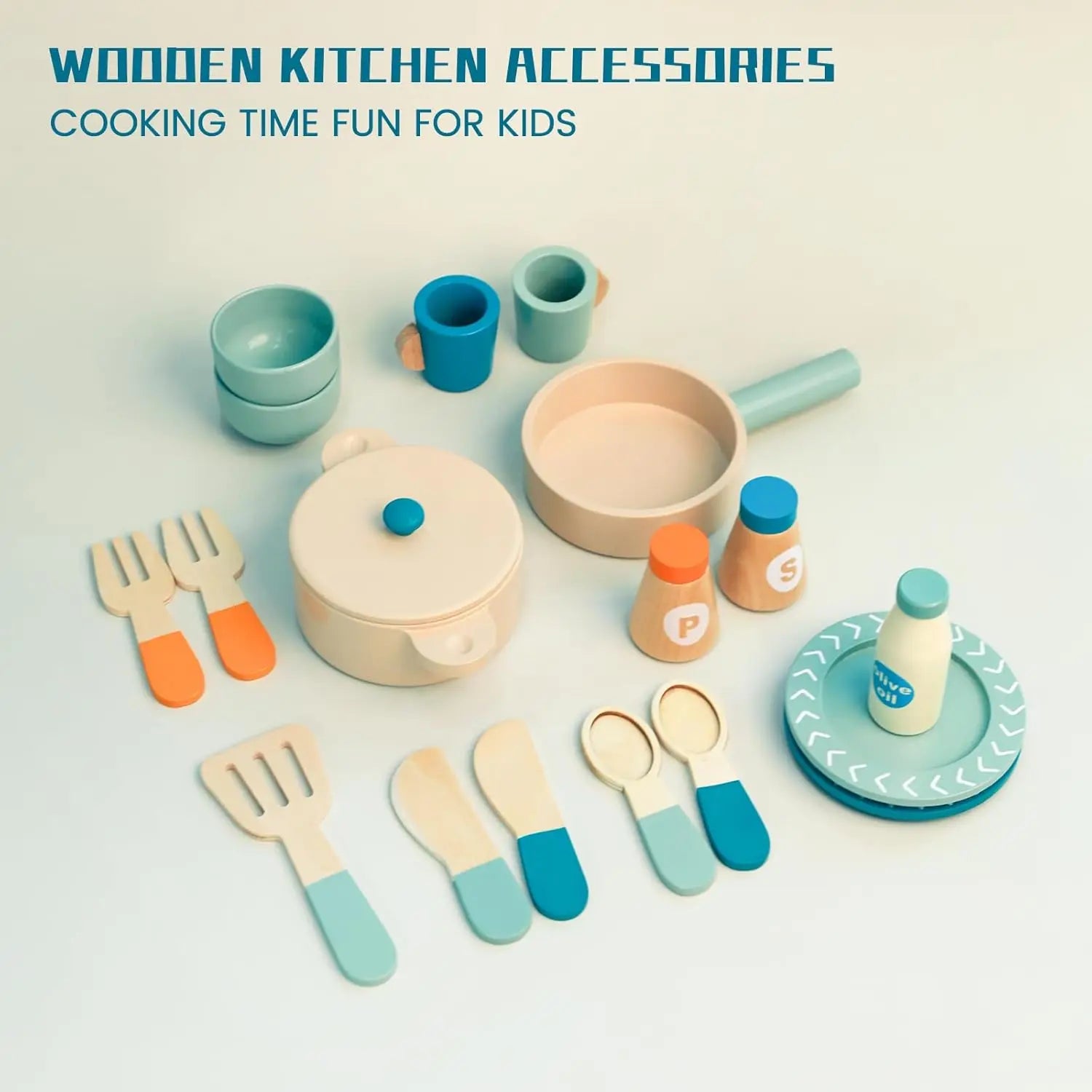 Wooden Kids Safe Knife and Kids Baking Gift Set for Real Cooking