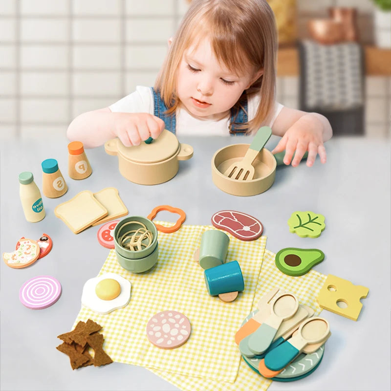 Wooden Kids Safe Knife and Kids Baking Gift Set for Real Cooking