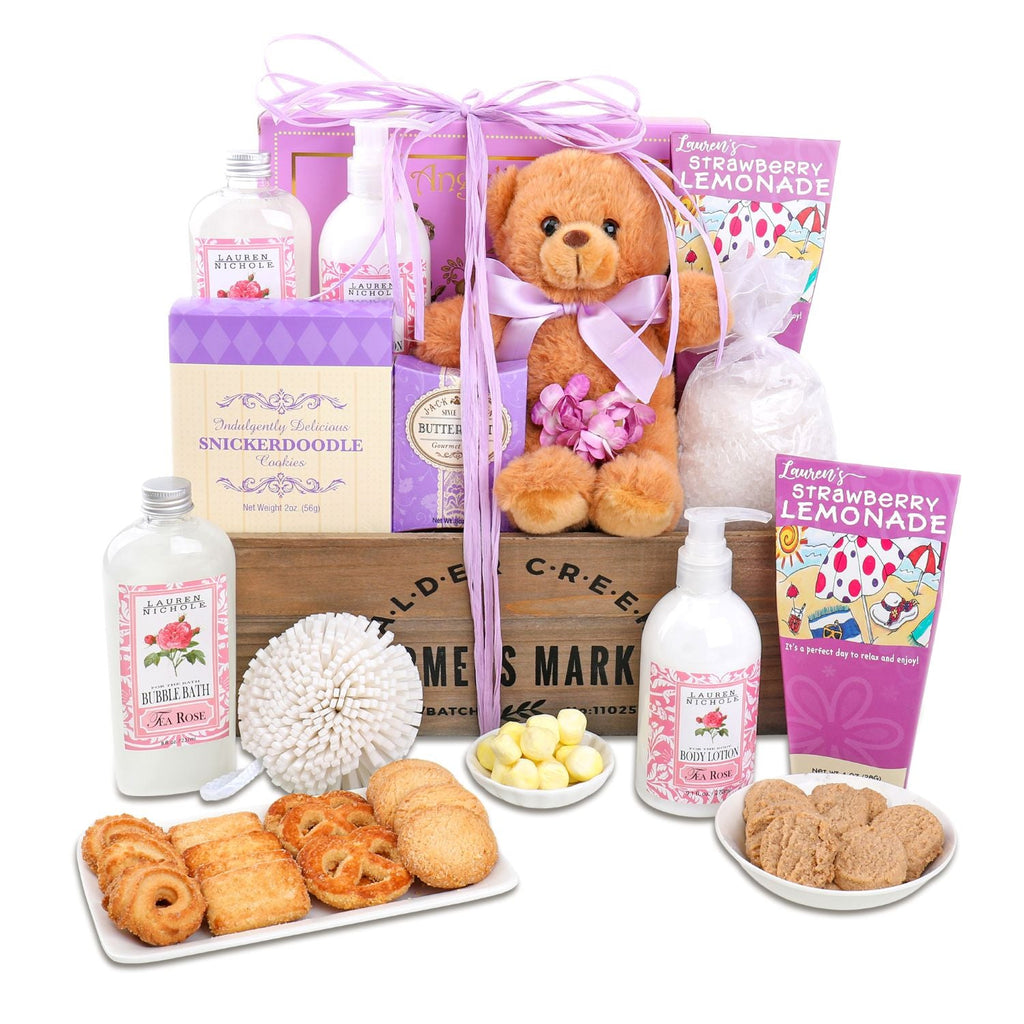 Pampered Rose Self Care Gift Basket