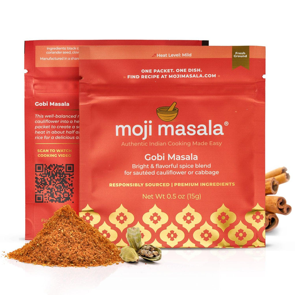 Complete Indian Spice Gift Set – All 14 Blends for Meat, Fish, Vegetable & Rice Dishes | Pre-Measured, 14 Recipes | moji masala®