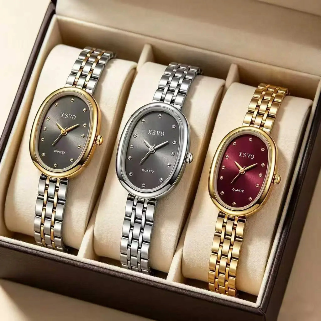 Luxury Oval Women's Watch Gift Box