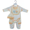 2025 Hot Selling Baby Boy 5-Piece Cotton Fashion Gift Set Breathable Baby Clothes with Mesh Bag