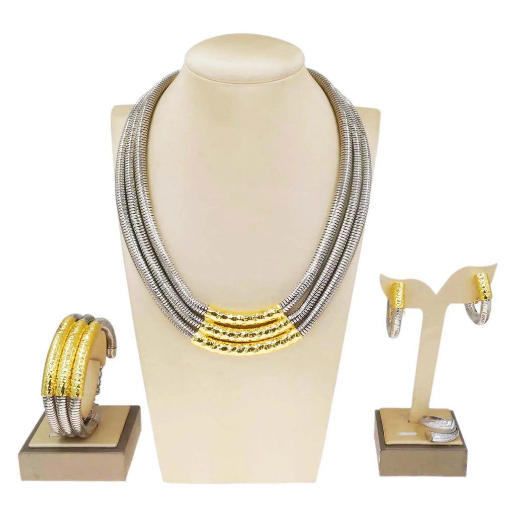 Hot Selling Italian Style Jewelry Set Choker Necklace High Quality Jewelry Set Women Engagement Gift Set