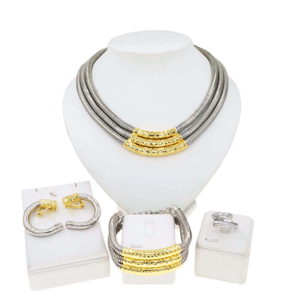 Hot Selling Italian Style Jewelry Set Choker Necklace High Quality Jewelry Set Women Engagement Gift Set