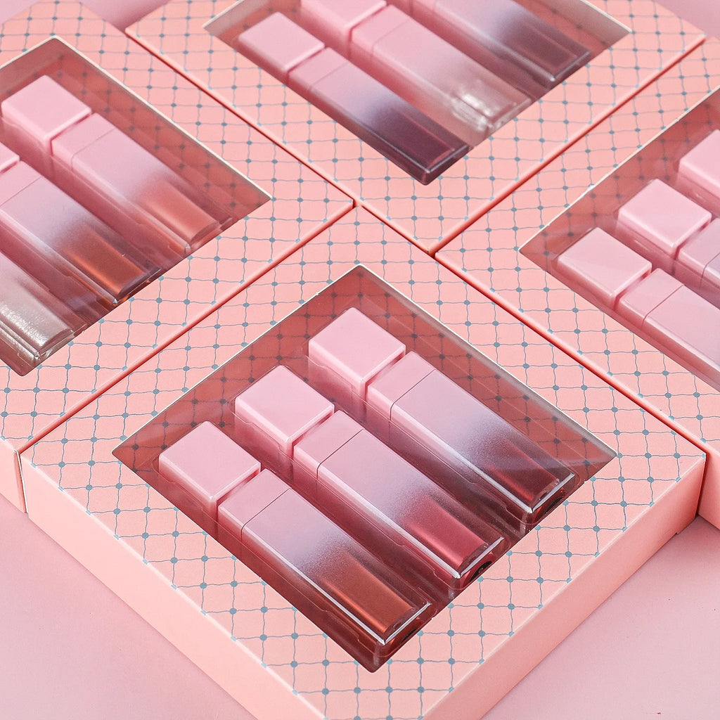 Lipgloss Gift Set Custom Pink Box Lip Gloss Vendor Wholesale Private Logo Matte Glossy Shine Lipgloss Kit