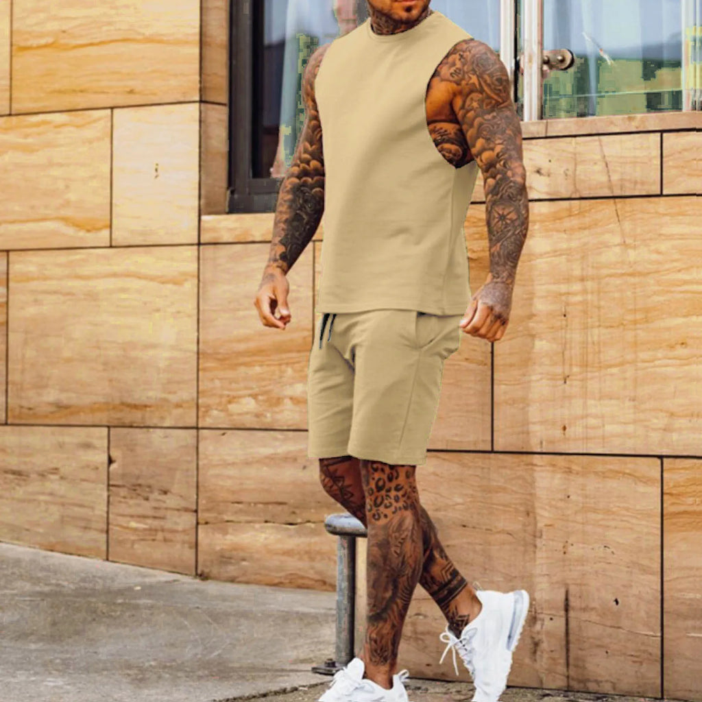 2-PC Sleeveless Top and Shorts Set