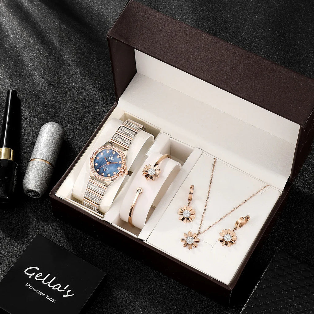 2024 Luxury Women's Watch Gift Set Bracelets Hot Selling Unisex Fashion Wholesale Watch Set Featuring Miyota Movement 40mm 20mm
