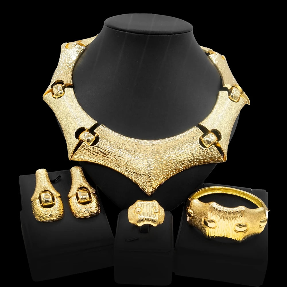 Zhuerrui High Quality Wedding Jewelry African Set Latest Italian Gold Jewelry Gift Set Wholesale Nigeria Jewellery Sets H00115