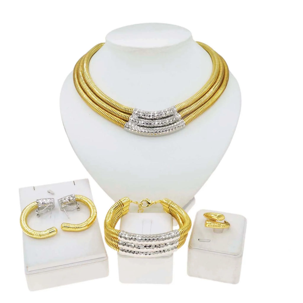 Hot Selling Italian Style Jewelry Set Choker Necklace High Quality Jewelry Set Women Engagement Gift Set