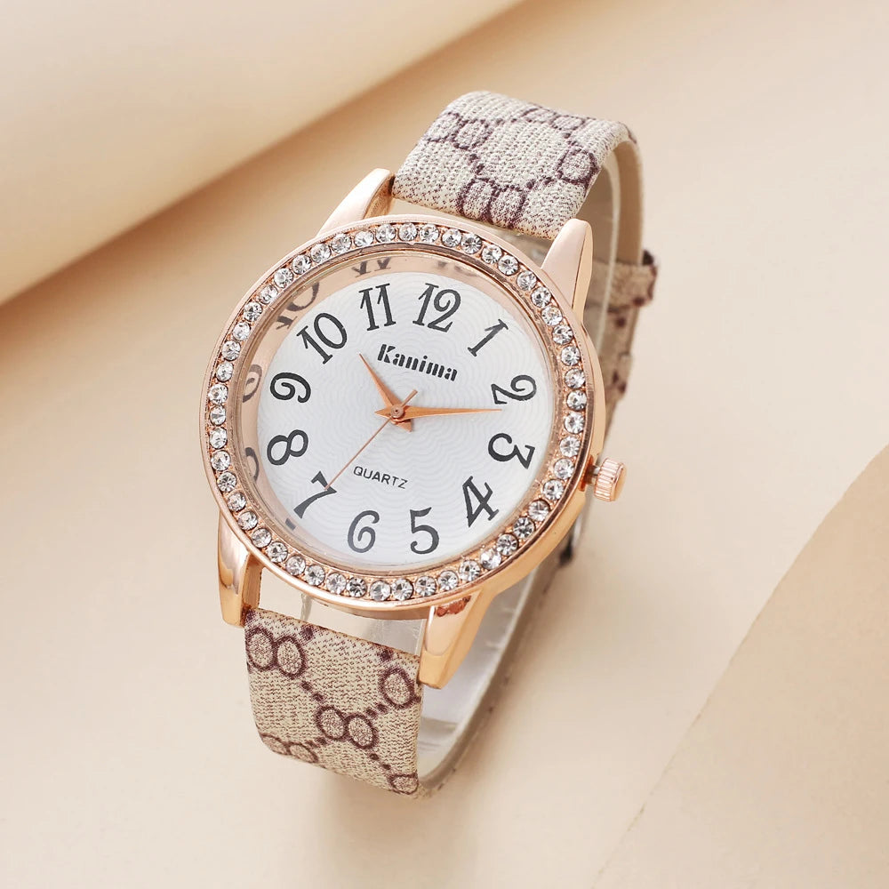 Lady Watch Perfume Sunglasses Wallet Set for Women Mom Wife Girlfriend Watch Gift Set