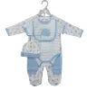 2025 Hot Selling Baby Boy 5-Piece Cotton Fashion Gift Set Breathable Baby Clothes with Mesh Bag
