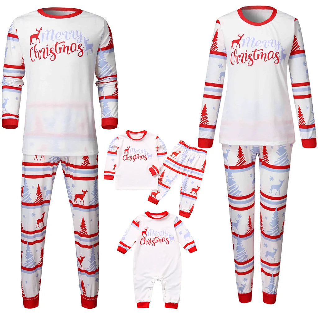Matching Family Christmas Pajamas Boys Girls Jammies Children PJs Gift Set Dad Mom Baby Kids Xmas Party Clothes Drop Shipping