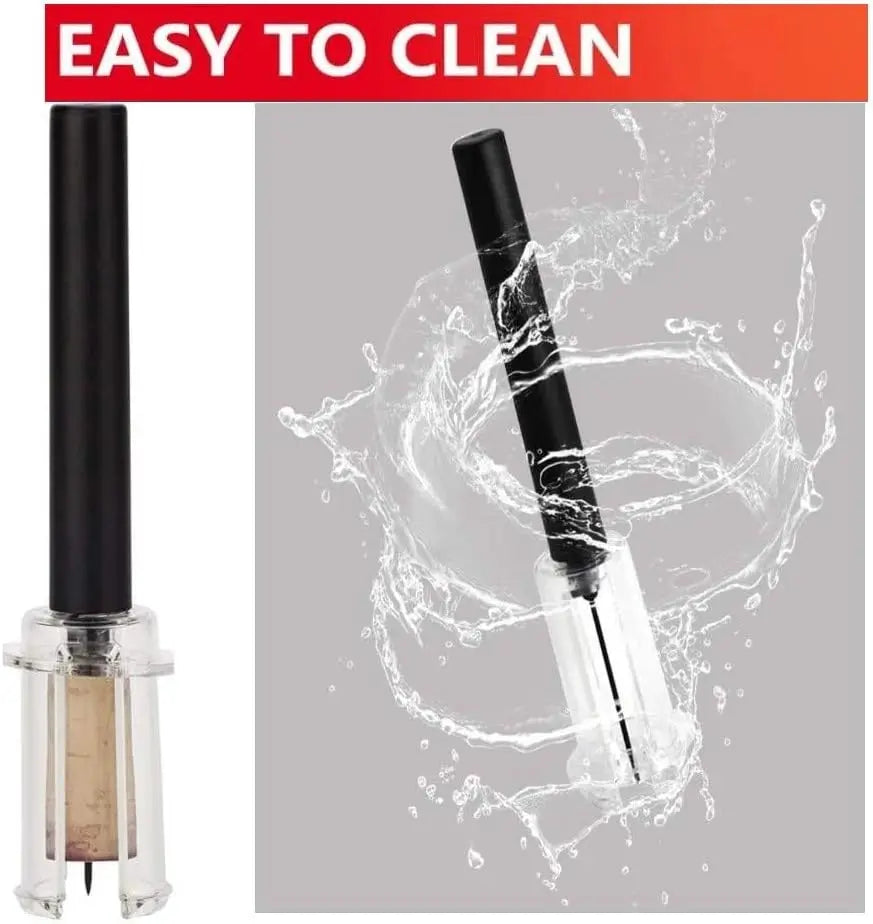 Wine Tool 4-Piece Gift Set Metal Vacuum Stopper Foil Cutter Efficient Cork Remover Corkscrew Pop Cork Bottle Air Pump Wine
