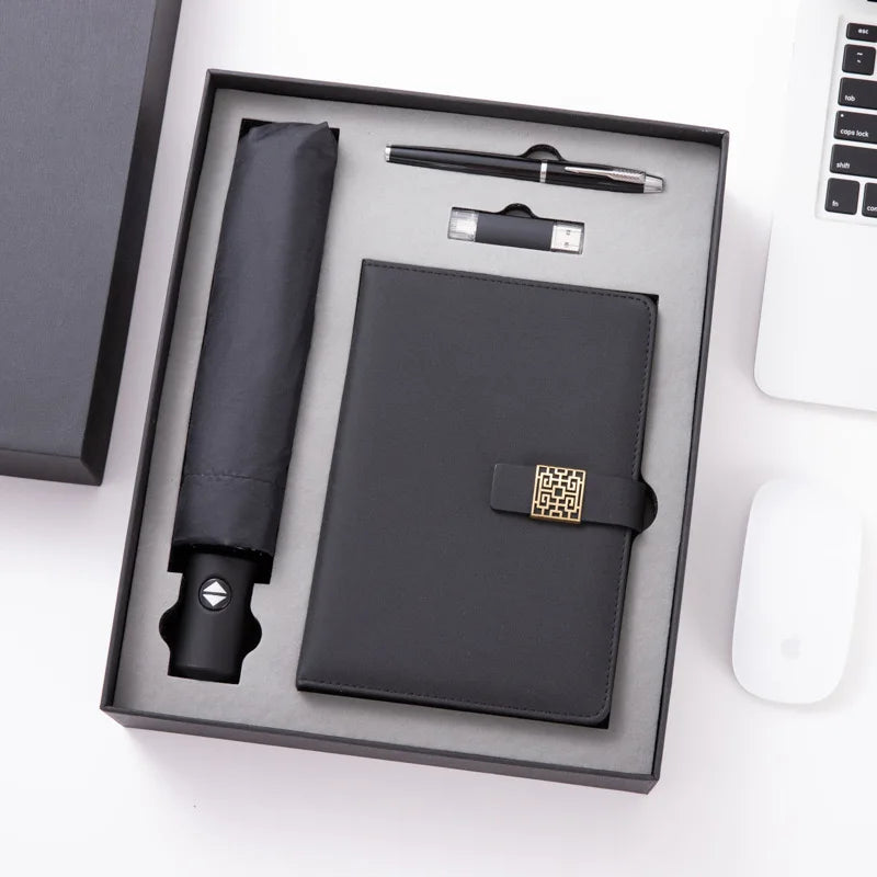 Luxury Package PU Leather Agenda Notebook Gift Box