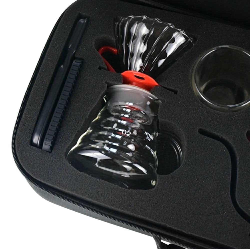 Arabic Coffee Dripper Gift Set Pour Over Coffee Maker Stainless Kettle With Portable Travel Bag
