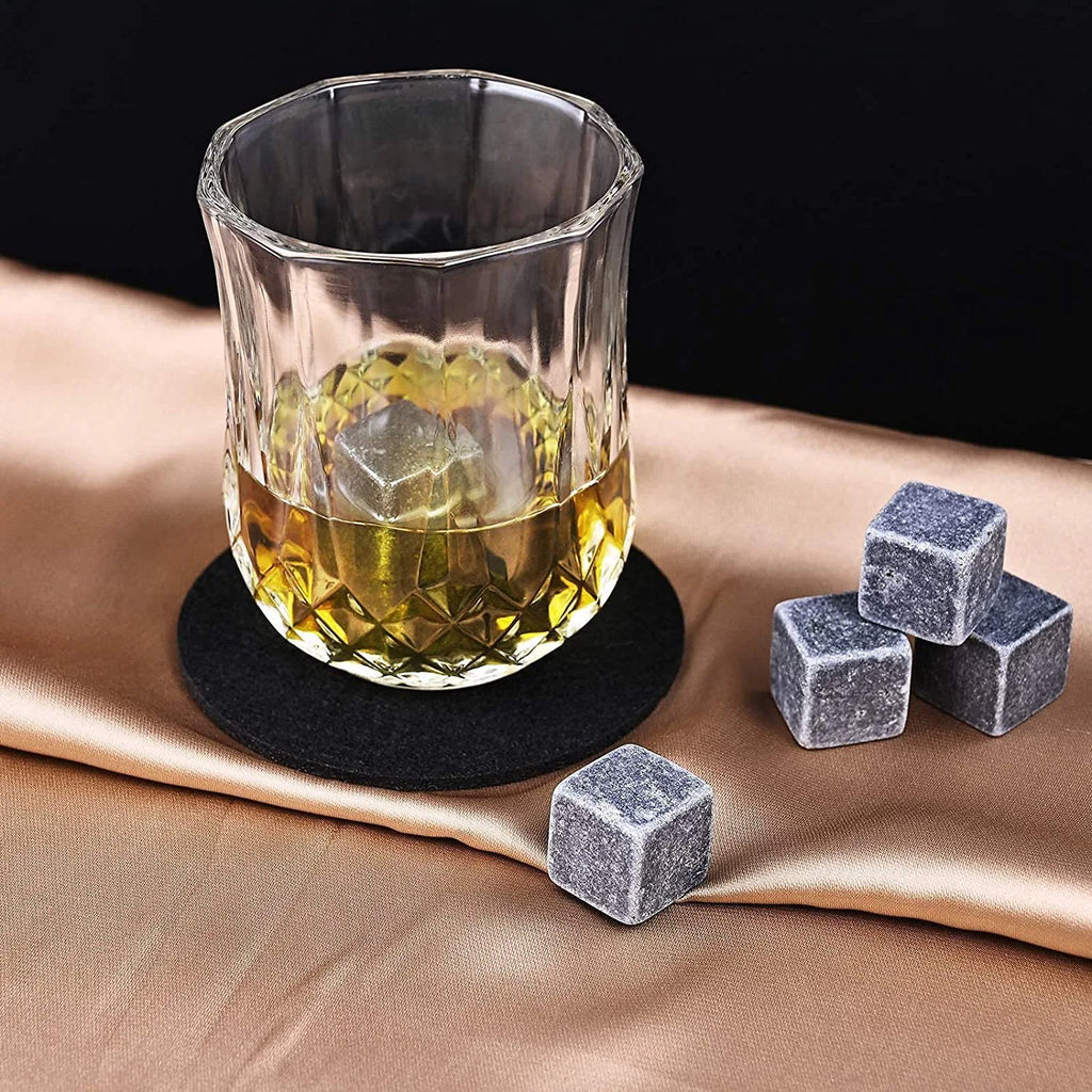 Creative Half Vertical Grain Whiskey Decanter Set