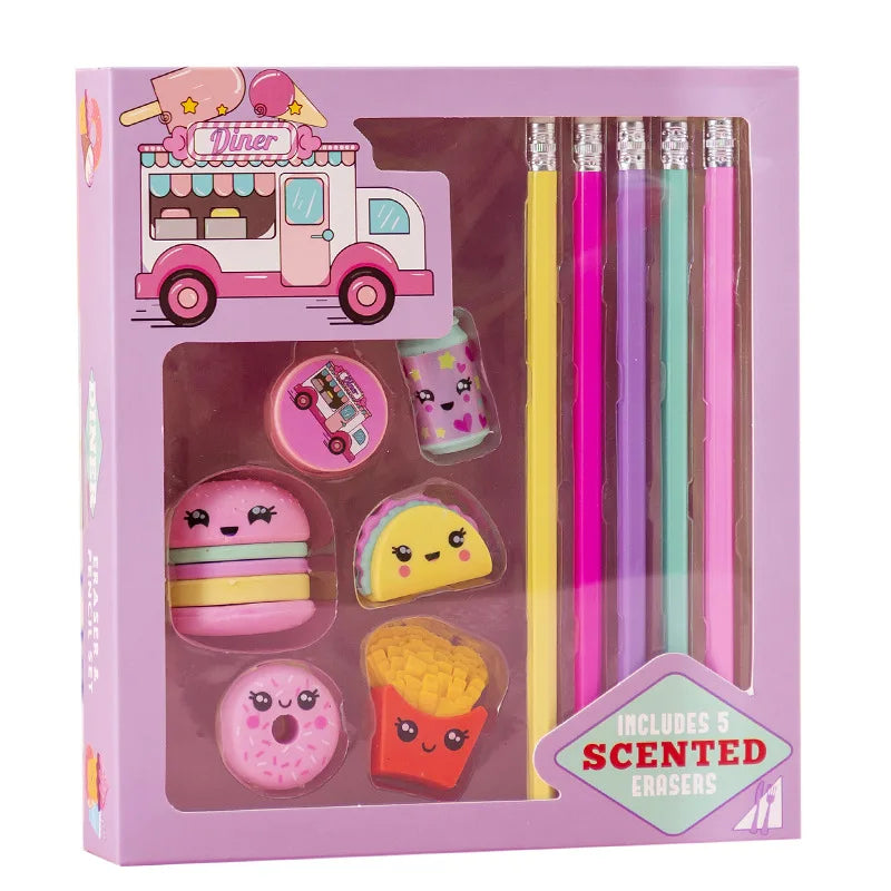 Pencil and Sharpener Supplies Stationery Gift Box Set