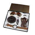 Hot Selling New Trend Wallet Set with Leather Belt Sunglasses Pen Genuine Leather