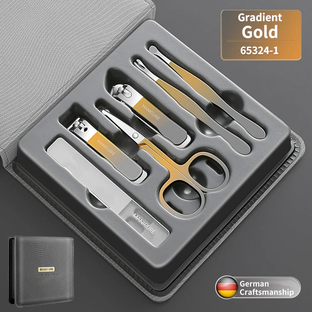 2024 Women Gift Set New Nails Supplies Salon Professional Manicure Tools Cutter Clipper Kit in Leather Case Box