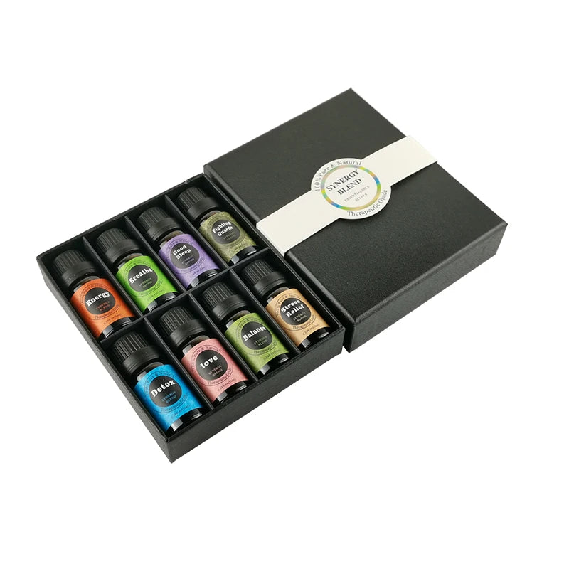 Best Seller Aromatherapy Synergy Blends 8 Packs Essential Oil Gift Set for Aroma Diffuser