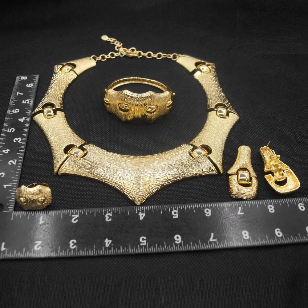 Zhuerrui High Quality Wedding Jewelry African Set Latest Italian Gold Jewelry Gift Set Wholesale Nigeria Jewellery Sets H00115