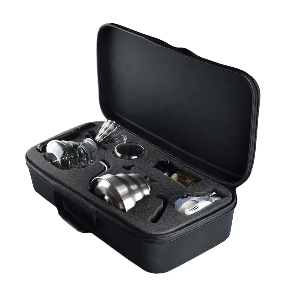 Arabic Coffee Dripper Gift Set Pour Over Coffee Maker Stainless Kettle With Portable Travel Bag