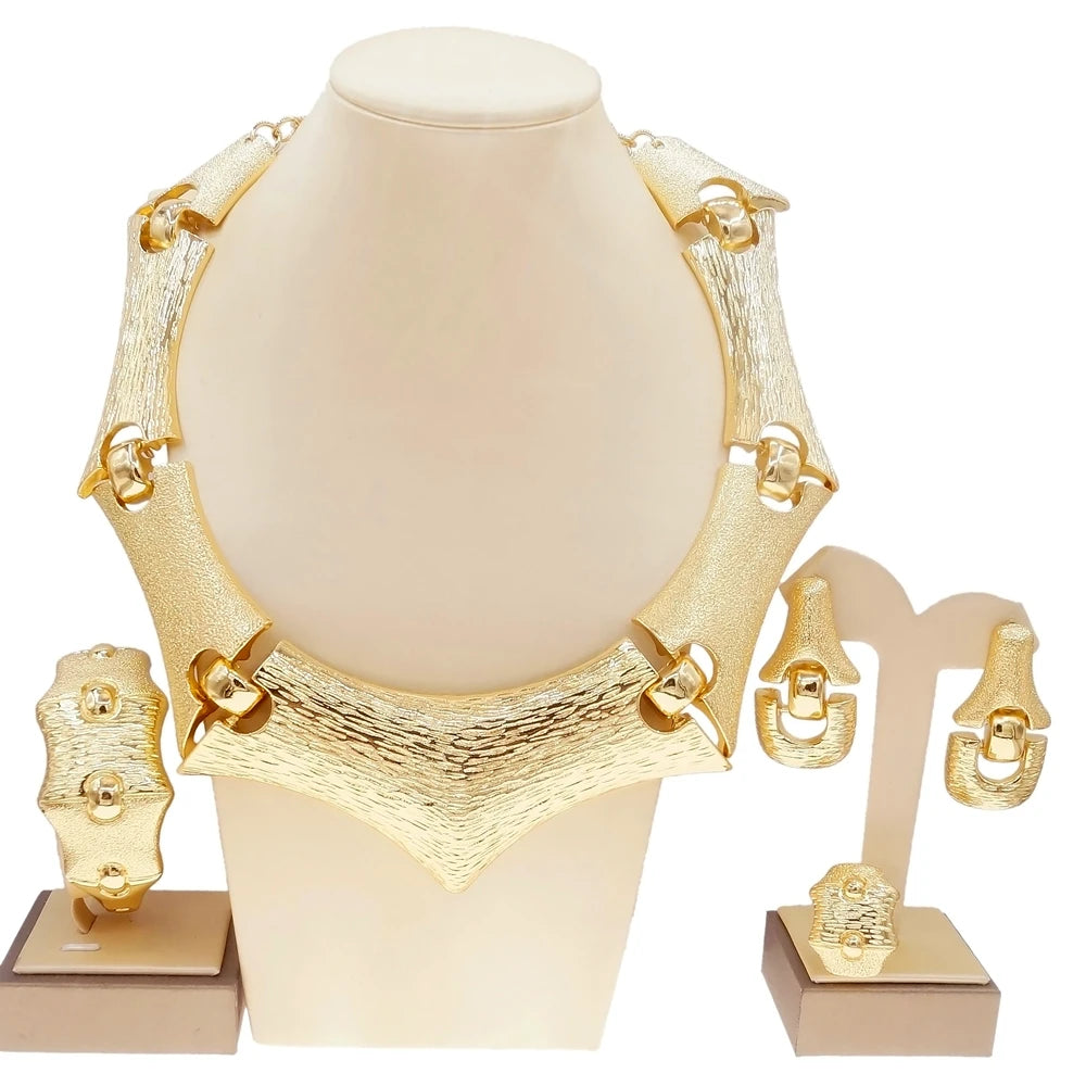 Zhuerrui High Quality Wedding Jewelry African Set Latest Italian Gold Jewelry Gift Set Wholesale Nigeria Jewellery Sets H00115