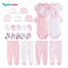 24 pcs  New Born Baby Clothes Sets Star Print Baby Boy Clothing Set 100%cotton Baby Gift Set