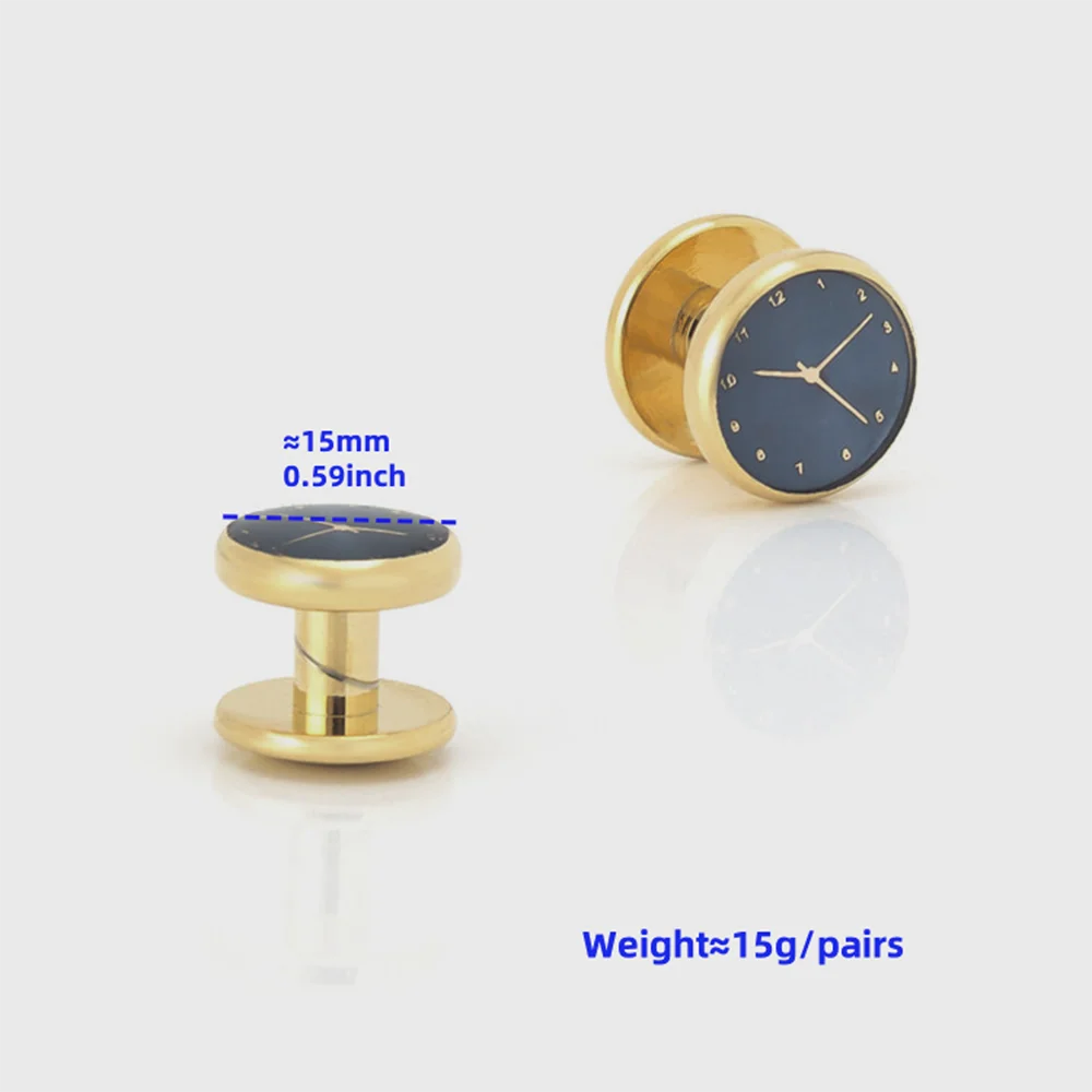 Customized Gold Cufflinks Luxury Tie Clips for Men-Wedding Engagement Party Anniversary Gift Set
