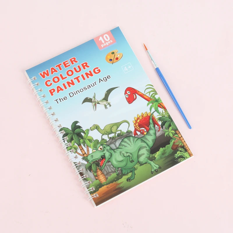 Watercolor Painting Books with Brush Set Kids Drawing Books Cheap Coloring Book for Children