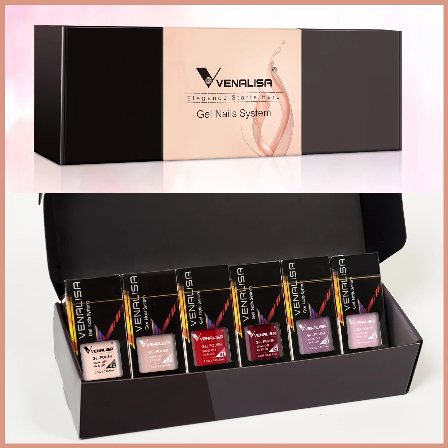 12pcs/kit Venalisa Nail Gel Polish Gift Set Elegant Nail Varnish Soak Off UV LED High Piment Glitter UV Gel System