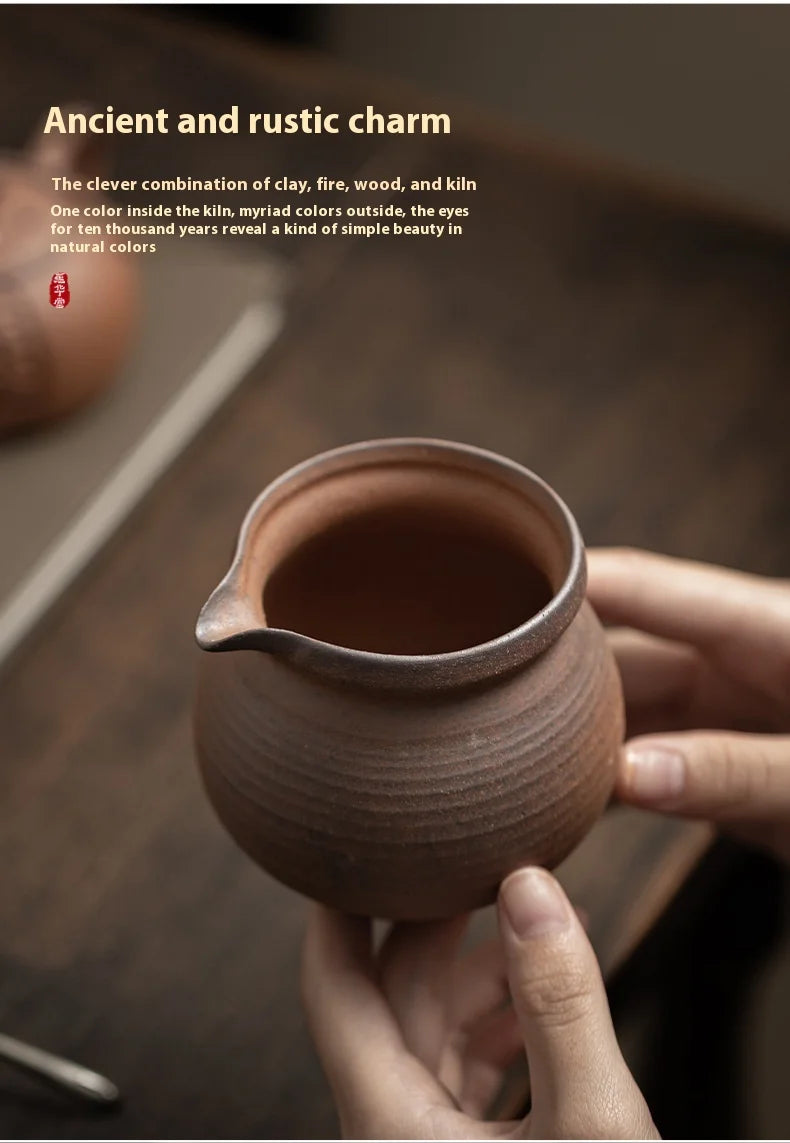 Vintage Design Unglazed Ceramic Tea Set