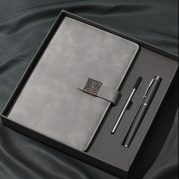 Executive PU Leather Journal & Pen Gift Set with Luxury Gift Box