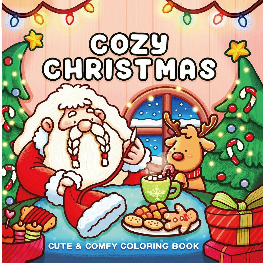 Cross-Border In-Stock Christmas Coloring Book Teenagers Children Stress Relief Doodle Drawing Digital Printing Perfect
