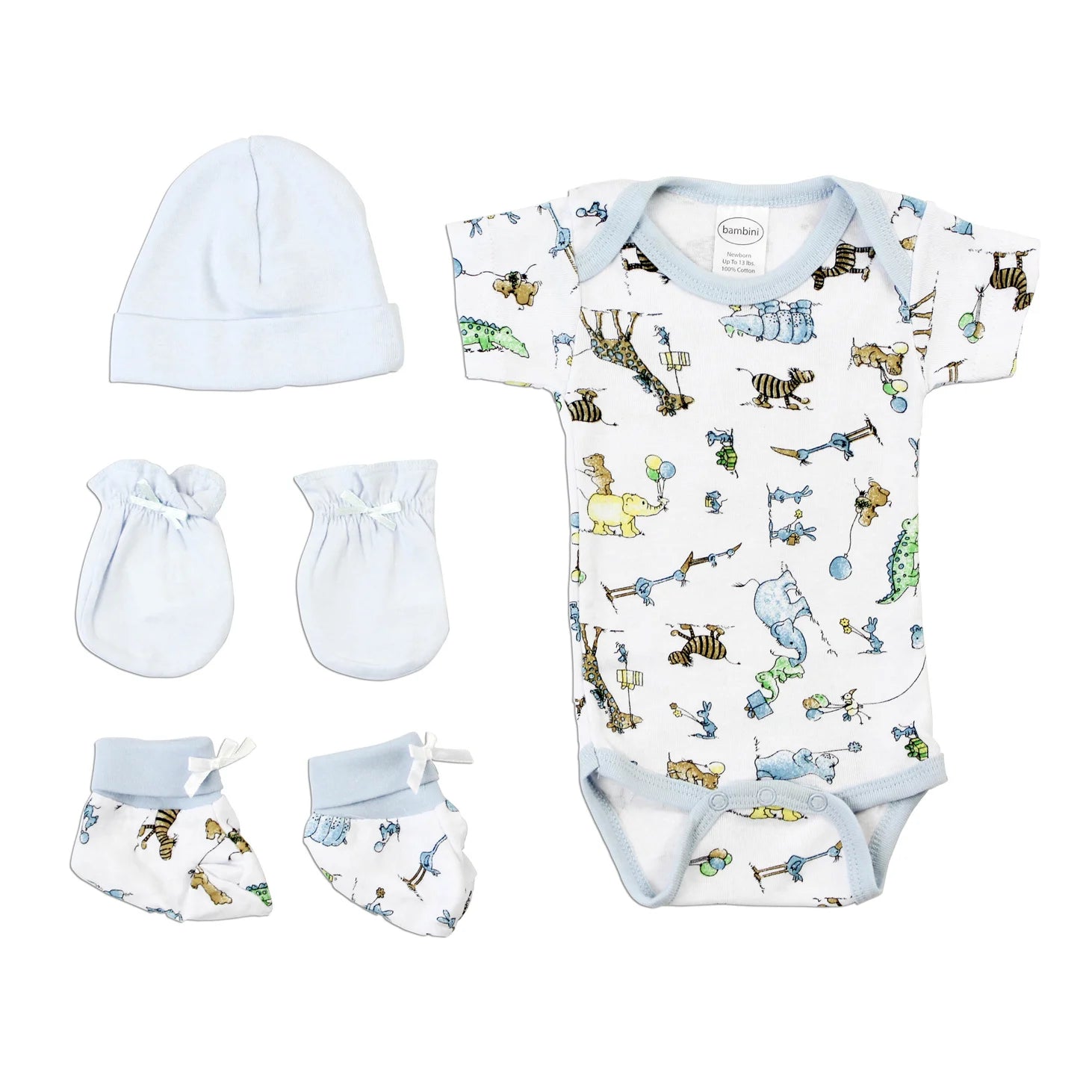 UD2 Cute 4pc Baby Shower Gift Set for Newborn Boys High Comfortable Toddler Clothes Solid Cartoon Autumn Spring Cute Gift Box