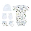 UD2 Cute 4pc Baby Shower Gift Set for Newborn Boys High Comfortable Toddler Clothes Solid Cartoon Autumn Spring Cute Gift Box