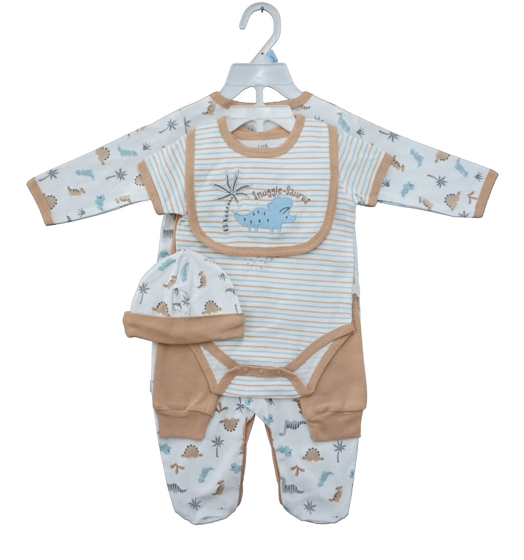 2025 Hot Selling Baby Boy 5-Piece Cotton Fashion Gift Set Breathable Baby Clothes with Mesh Bag