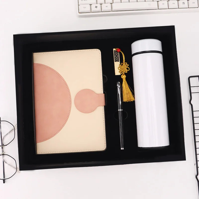 New Gift Sets Notebook Pen USB Vacuum Cup Luxury Business Gift Set