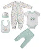 2025 Hot Selling Baby Boy 5-Piece Cotton Fashion Gift Set Breathable Baby Clothes with Mesh Bag