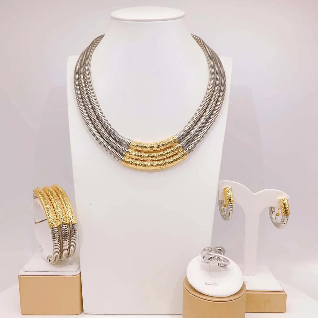 Hot Selling Italian Style Jewelry Set Choker Necklace High Quality Jewelry Set Women Engagement Gift Set