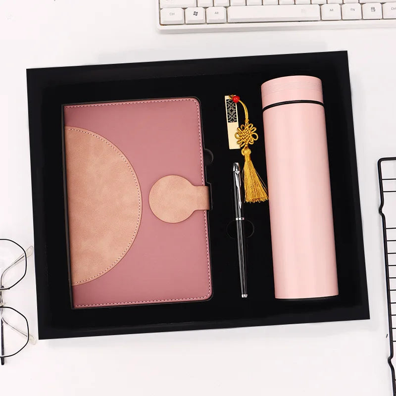 New Gift Sets Notebook Pen USB Vacuum Cup Luxury Business Gift Set