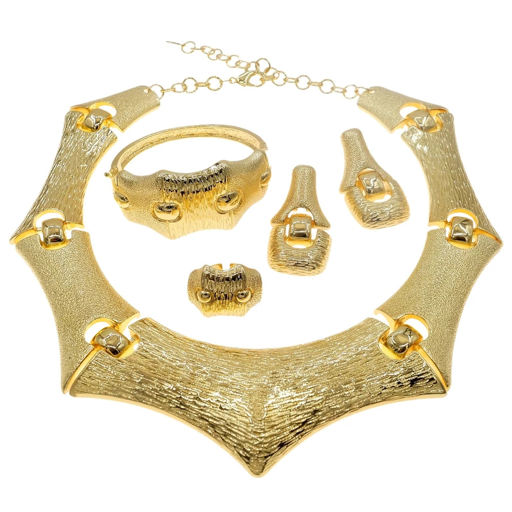 Zhuerrui High Quality Wedding Jewelry African Set Latest Italian Gold Jewelry Gift Set Wholesale Nigeria Jewellery Sets H00115