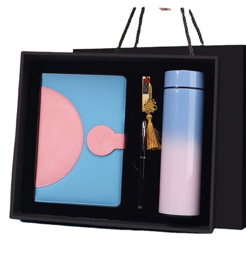 New Gift Sets Notebook Pen USB Vacuum Cup Luxury Business Gift Set