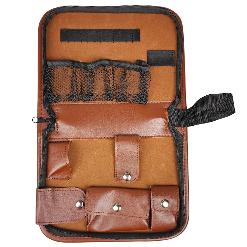 Multifunctional Durable Brown PVC Golf Accessories Gift Set Scorecard Holder Tool Carrying Bag Pouches Convenient Custom Logo