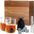 Creative Half Vertical Grain Whiskey Decanter Set