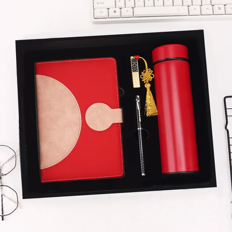 New Gift Sets Notebook Pen USB Vacuum Cup Luxury Business Gift Set
