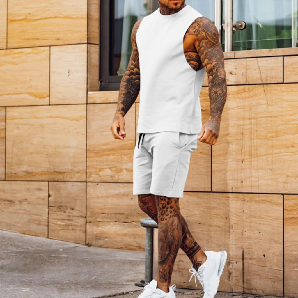 2-PC Sleeveless Top and Shorts Set